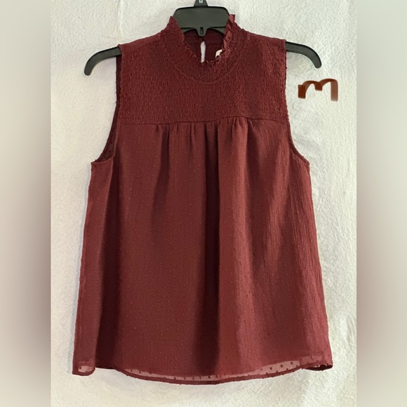 LOFT Tops - LADIES BURNT UMBER COLORED SLEEVELESS TOP